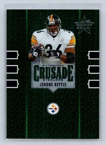 2005 Leaf Rookies & Stars Crusade Green #C-15 Jerome Bettis /750 Steelers B50 - Picture 1 of 2