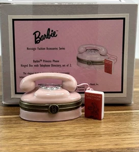 PHB Porcelain Hinged Trinket Box Barbie Accessories Phone - Picture 1 of 8
