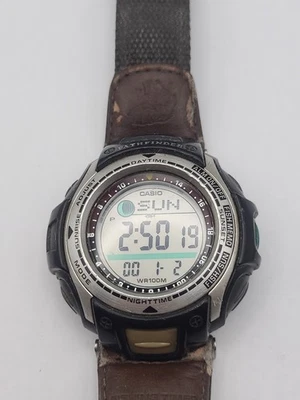 Reloj digital Casio Pathfinder 2632 PAS-400B temporizador de pesca retroiluminación día fecha Foto 1 de 4