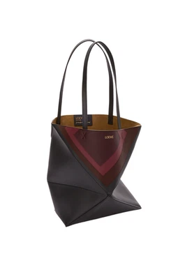 Bolso de Mano LOEWE Puzzle Mediano $2750 Cuero Negro/Borgoña Nuevo y Auténtico Foto 1 de 4