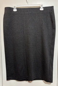 Lane Bryant Übergröße 20 Stretch Bleistiftrock grau/schwarz Hahnentritt durchgehender Reißverschluss hinten - Bild 1 von 5