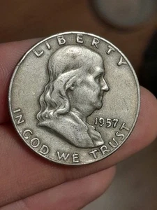 1957-D Franklin Half Dollar - Picture 1 of 4