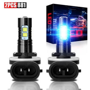 2 pack 881 LED Fog Light Driving Bulbs 862 886 889 894 896 898 Ice Blue 8000K - Picture 1 of 12