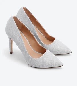 CALL IT SPRING ~ New! NIB Size 7 ~ Sliver Glitter GWYDDA Stiletto Heel Pumps - Picture 1 of 4