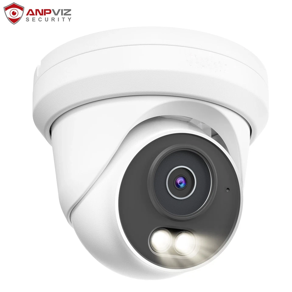 Anpviz 5MP Dome PoE IP Security Camera Outdoor AI Human Detection Color Night