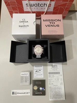 Omega x Swatch Mission To Venus Speedmaster MoonSwatch Authentic With Receipt - Image 1 of 4