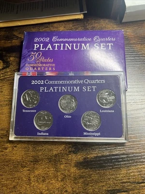 2002 Commemorative Quarters Platinum Set (5 Coin Set) US Coins - Image 1 of 3