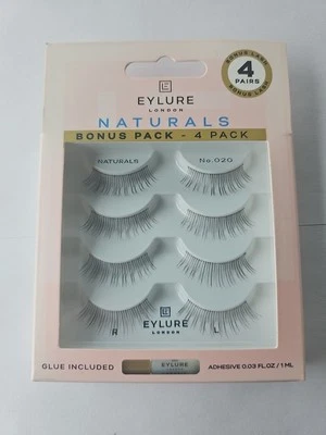 Eylure Naturals False Eyelashes Multipack Style No. 020 Black  Reusable Adhesive - Image 1 of 2