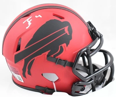 Minicasco autografiado por James Cook Buffalo Bills Rave Speed - Beckett con holograma Foto 1 de 3