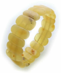 Pulsera ámbar auténtico del Mar Báltico color miel grande claro brazalete calidad - Imagen 1 de 1