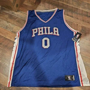 Neu mit Etikett Philadelphia 76ers Tyrese Maxey Spielertrikot blau Spiel genäht 2XL für Herren - Bild 1 von 7