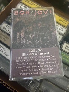 Bon Jovi *Slippery When Wet *cassette tape + FAN MADE INSERT included *see pics - Picture 1 of 9