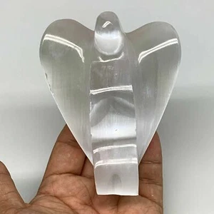 334.2g, 3.9"x3.1"x1.8"Natural Selenite (Satin Spar) Angel Crystal @Morocco,B8984 - Picture 1 of 11