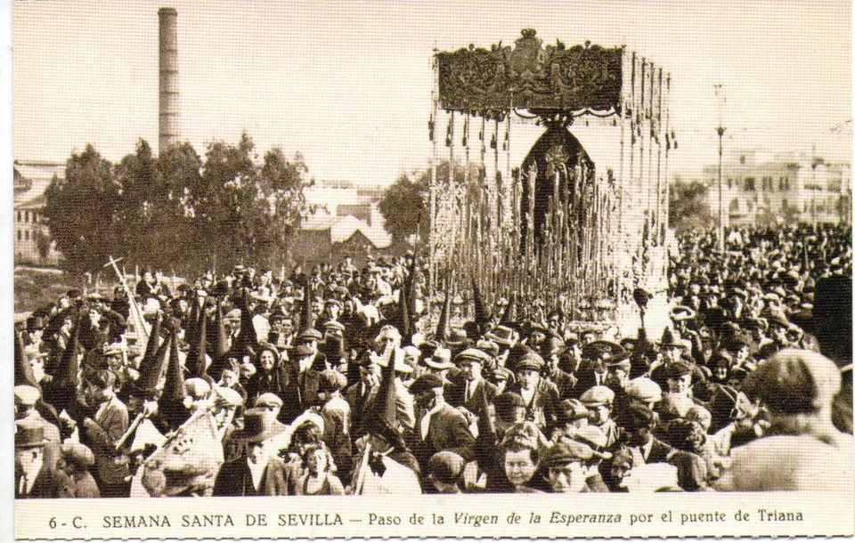 Tarjeta Postal Sevilla Semana Santa Esperanza de Triana facsimil (CH-68) - Imagen 1 de 1