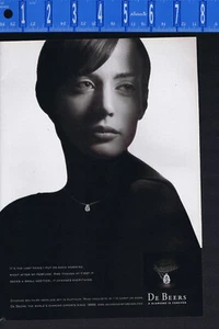 De Beers Diamond Solitaire Necklace, 2000 - PRINT AD - Picture 1 of 1