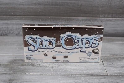 Sno Caps полусладкий шоколад Nonpareils 3,1 унц без искусственных вкусов или цветов - Изображение 1 из 4