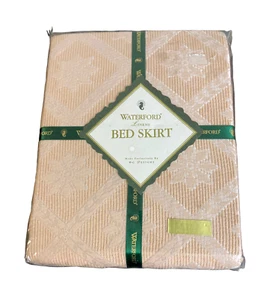 Waterford Linens NEW Antigua Trellis Cashmere Pink Dual King 78" X 80" Bed Skirt - Picture 1 of 3