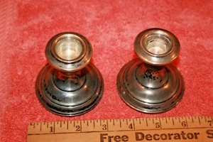 2 passende Sterling Silber Kerzenständer gemarkt Sterling gewichtet - Bild 1 von 5