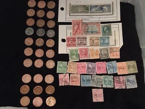 Vintage U.S. Stamps plus set of 1940 thru 1949 all mint pennies - Picture 1 of 10