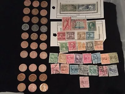 Vintage U.S. Stamps plus set of 1940 thru 1949 all mint pennies - Image 1 of 4