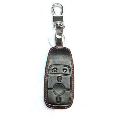 For Mercedes Benz GLC GLB GLE 4 Button Remote Fob Bag PU Leather Key Cover Case  - Image 1 of 4