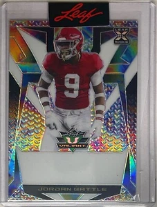 2022 Leaf Valiant Jordan Battle 1/1 Rookie , #’d (RC, 1/1) Alabama, Bengals - Picture 1 of 2