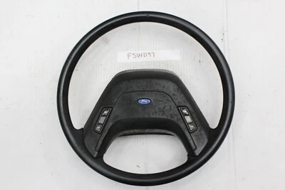 Good Cond 1993-1994 Ford Ranger Steering Wheel Black Rubber with Horn Pad Cruise - Изображение 1 из 4