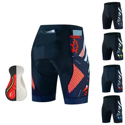 Men's Cycling Shorts with 3 Pockets 5D Gel Padded Road Bike Bicycle Shorts Tight - Image 1 of 4