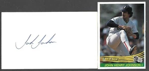 John Henry Johnson ( Debut 1978 ) A's TEX SIGNED AUTOGRAPH AUTO 3x5 INDEX COA - Picture 1 of 1