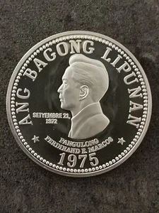 50 PISO SILBER 1975 NEUE PHILIPPINENGESELLSCHAFT / SILVER - Bild 1 von 2