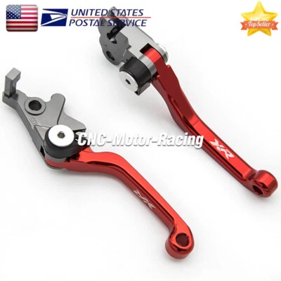 For Honda XR650R 2000-2006 XR400MOTARD 2005-2008 CNC Brake Clutch Levers Red - Image 1 of 4