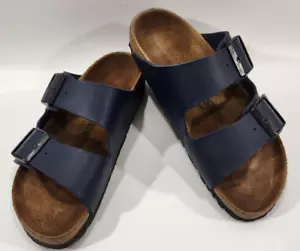 Sandali da donna Birkenstock Arizona Birko Flor blu taglia 37/US 9 in pelle - Foto 1 di 14
