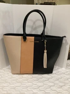 Adrienne Vittadini Color Block Tote with Laptop Storage/Sleeve Large Size - Picture 1 of 6