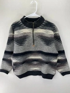 Vintage ALPS 1/4 Zip Sweater Men’s Size M 100% Wool Pullover Classic Warm Knit - Picture 1 of 8
