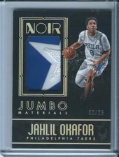 2016-17 Panini Noir Jumbo Material Prime Jahlil Okafor JUMBO PATCH LOGO /25