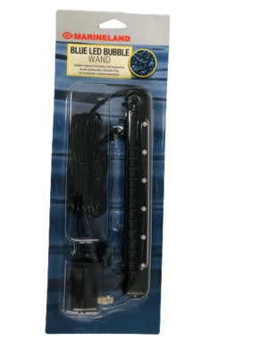 Marineland Blue 6LED Bubble Wand Curtain 8.5"L Aquarium led lights & air difuser - Image 1 of 2