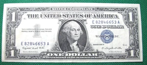 ERROR 1957A $1 Silver Certificate - Miscut Obverse - AU/UNC S648 - Picture 1 of 2