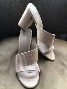 Charles by Charles David "Rythmic" Vegan Suede Slide Taupe, 9 - Picture 1 of 16