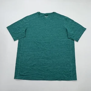 T-shirt LAND END uomo taglia:LARGE manica corta performance colore: TEAL SPACE DYE - Foto 1 di 6