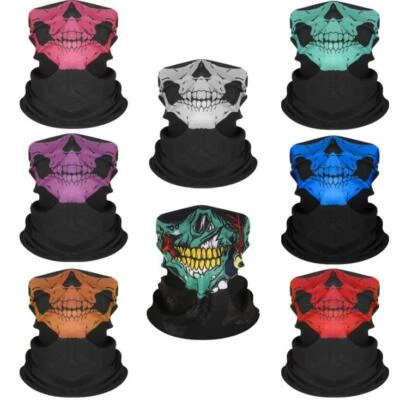 Máscara facial calavera pasamontañas polaina cuello motociclista bandana deporte invierno SPF40 Foto 1 de 4