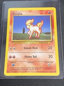 PONYTA - Base Set - 60/102 - Common - Pokemon Card - Unlimited Edition - NM - Picture 1 of 3