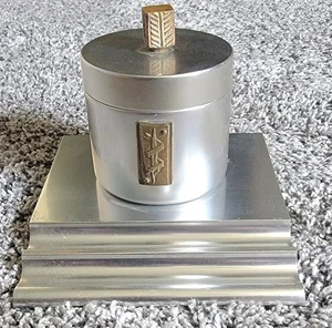 Vintage Kensington Aluminum & Brass Ink Well - Picture 1 of 8