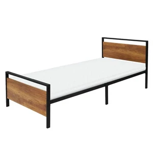 Metallbett Bettgestell+Matratze Öko-Tex Bett Stahl Lattenrost Schwarz 90x200 cm - Bild 1 von 3