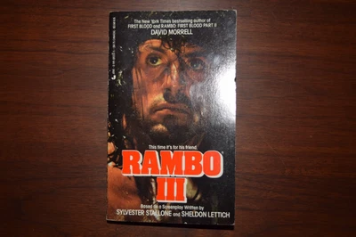 Rambo III Novelization/Movie Tie-in by David Morrell 1988 Jove Edition 1st Print Foto 1 de 3