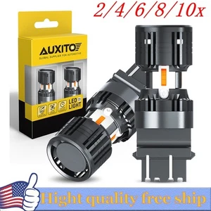 2/4X 3157 4157 Switchback LED Turn Signal Light Anti Hyper Flash WHITEAMBER 4KP8 - Picture 1 of 20