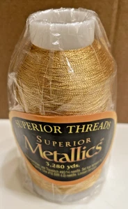 Superior Threads Metallics 40 wt. Gold Longarm Quilting Thread 3280 Yards - Picture 1 of 7