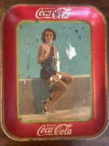 Vintage Coca Cola Tray Frances Dee 1933 - Picture 1 of 6