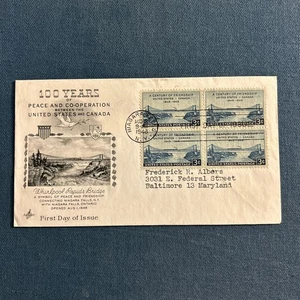 US FDC 1948 US CANADA NIAGARA FALLS #961 ARTMASTER CACHET - Picture 1 of 4