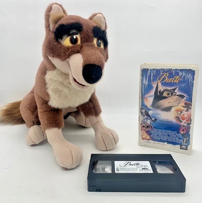 Balto Plush 15" Stuffed Animal 1995 Universal Studios & VHS Movie - Image 1 of 4