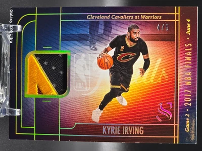 2024-25 Panini Silhouette NBA Finals Mem. Kyrie Irving #FM-KAI Holo Gold /5 - Image 1 of 4